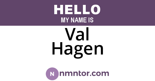 Val Hagen