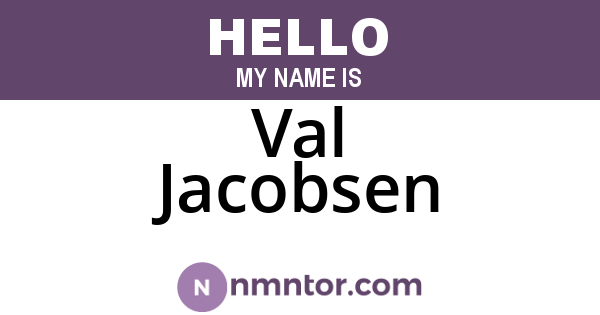 Val Jacobsen