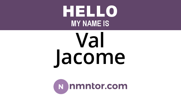 Val Jacome