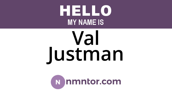 Val Justman