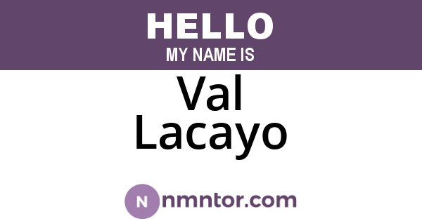 Val Lacayo