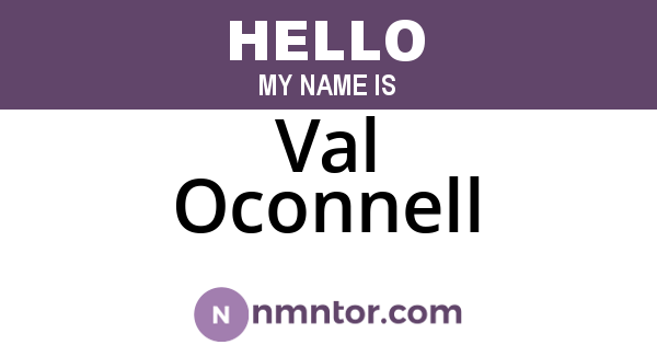 Val Oconnell
