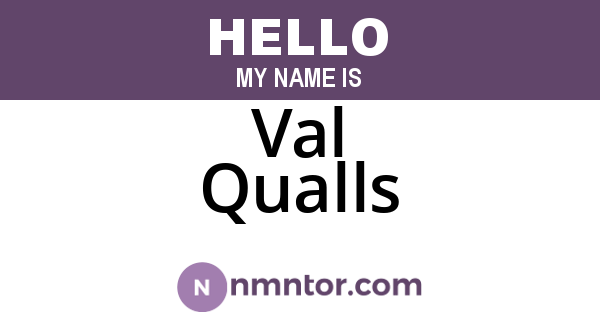 Val Qualls