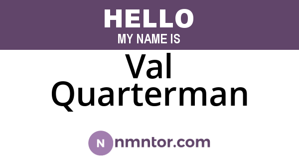 Val Quarterman