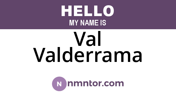 Val Valderrama