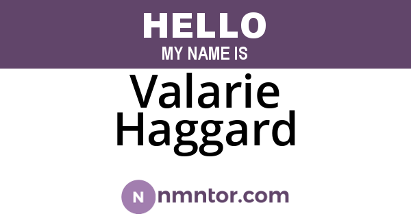Valarie Haggard