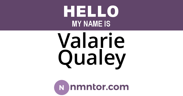 Valarie Qualey