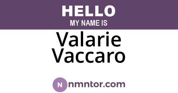 Valarie Vaccaro