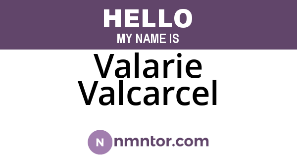 Valarie Valcarcel