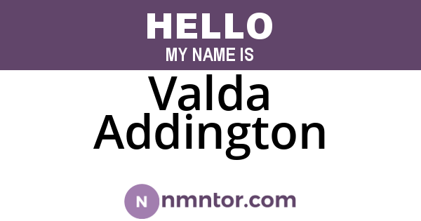 Valda Addington