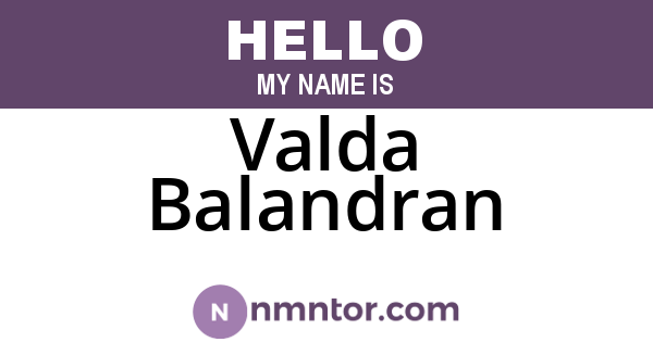 Valda Balandran