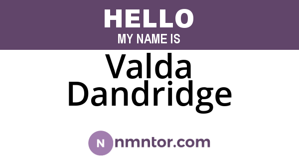 Valda Dandridge