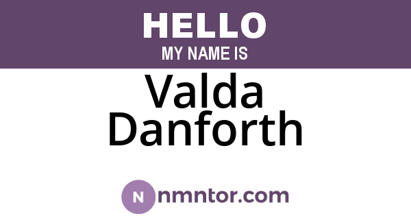 Valda Danforth