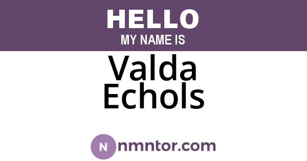 Valda Echols