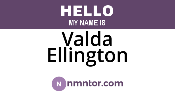 Valda Ellington