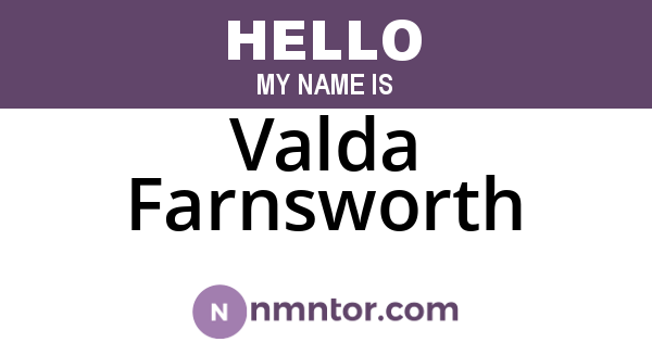 Valda Farnsworth