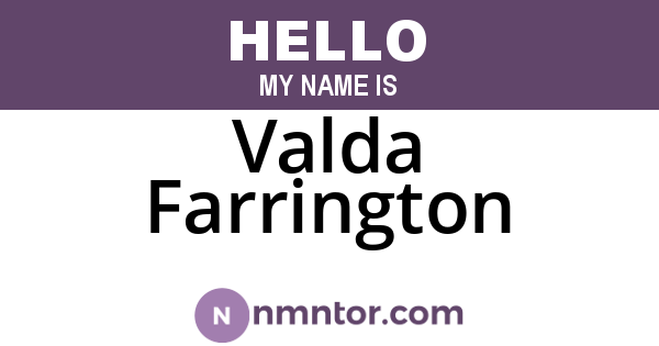 Valda Farrington