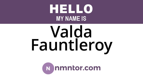 Valda Fauntleroy