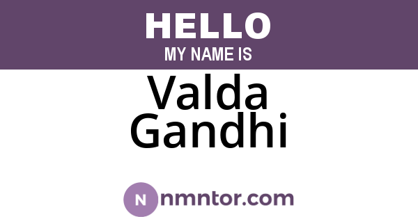 Valda Gandhi