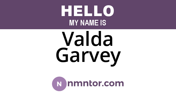 Valda Garvey