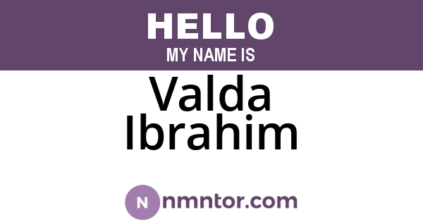 Valda Ibrahim