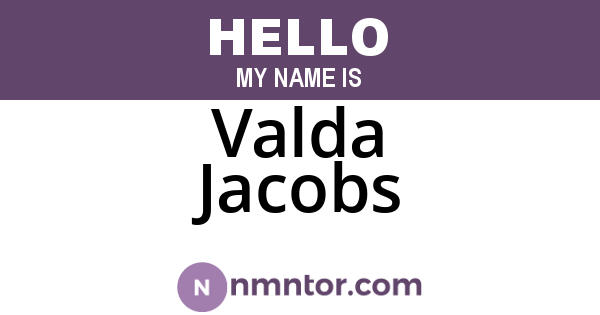 Valda Jacobs
