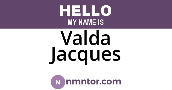 Valda Jacques