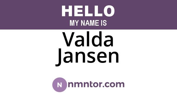 Valda Jansen