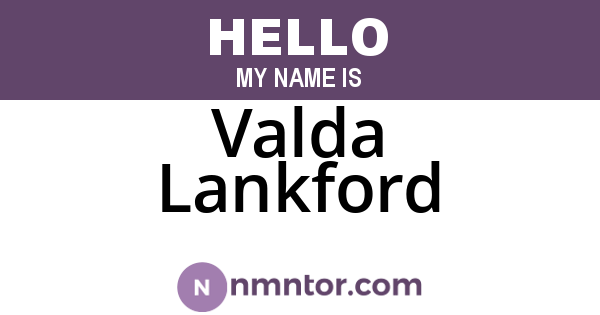 Valda Lankford