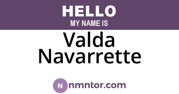 Valda Navarrette