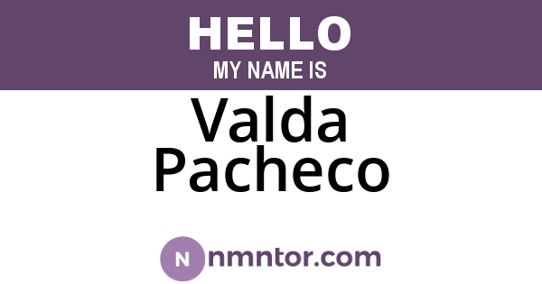 Valda Pacheco