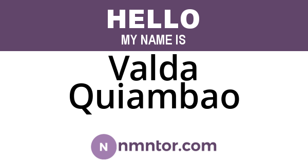 Valda Quiambao