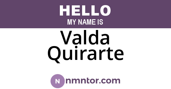 Valda Quirarte