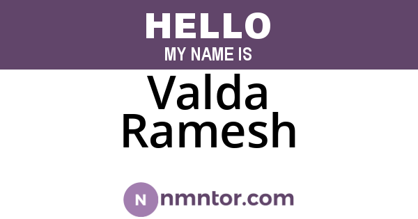 Valda Ramesh