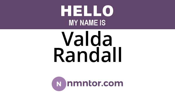 Valda Randall