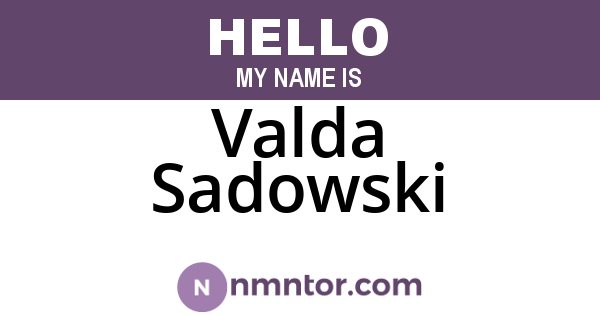 Valda Sadowski