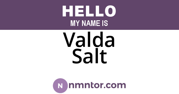 Valda Salt