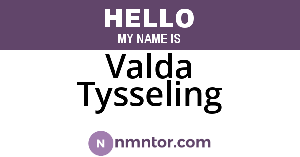 Valda Tysseling