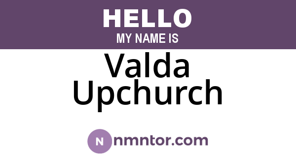 Valda Upchurch