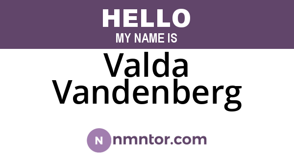 Valda Vandenberg
