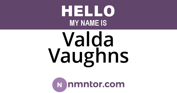 Valda Vaughns