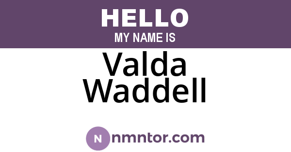 Valda Waddell