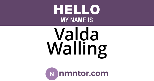 Valda Walling