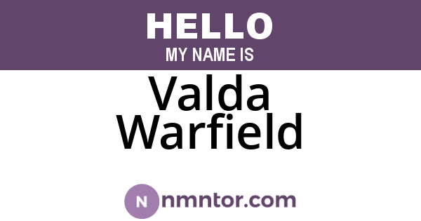 Valda Warfield
