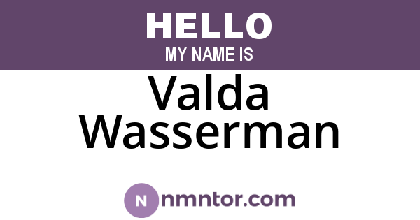 Valda Wasserman