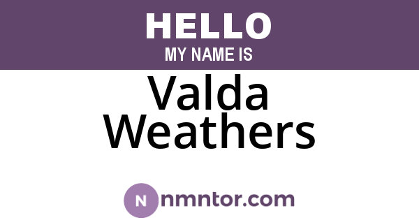Valda Weathers