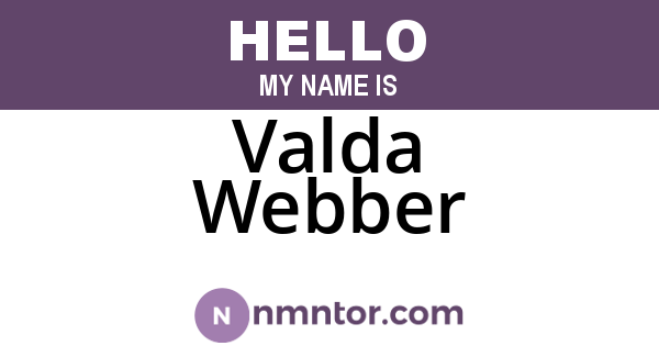 Valda Webber