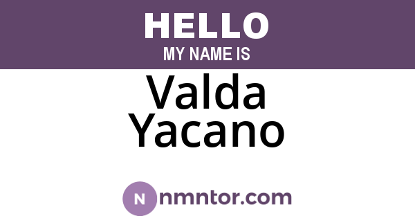 Valda Yacano