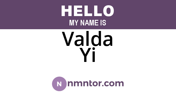 Valda Yi