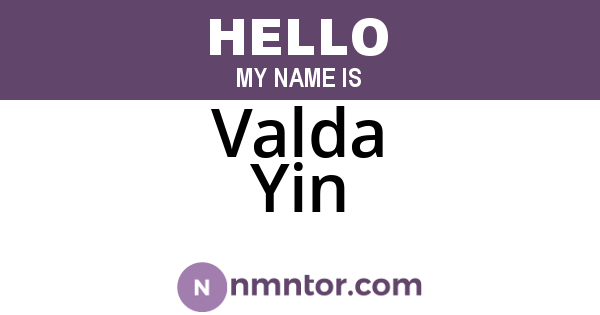 Valda Yin